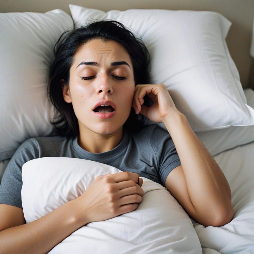 Surreal Depiction of Sleep Deprivation and Caffeine Overload