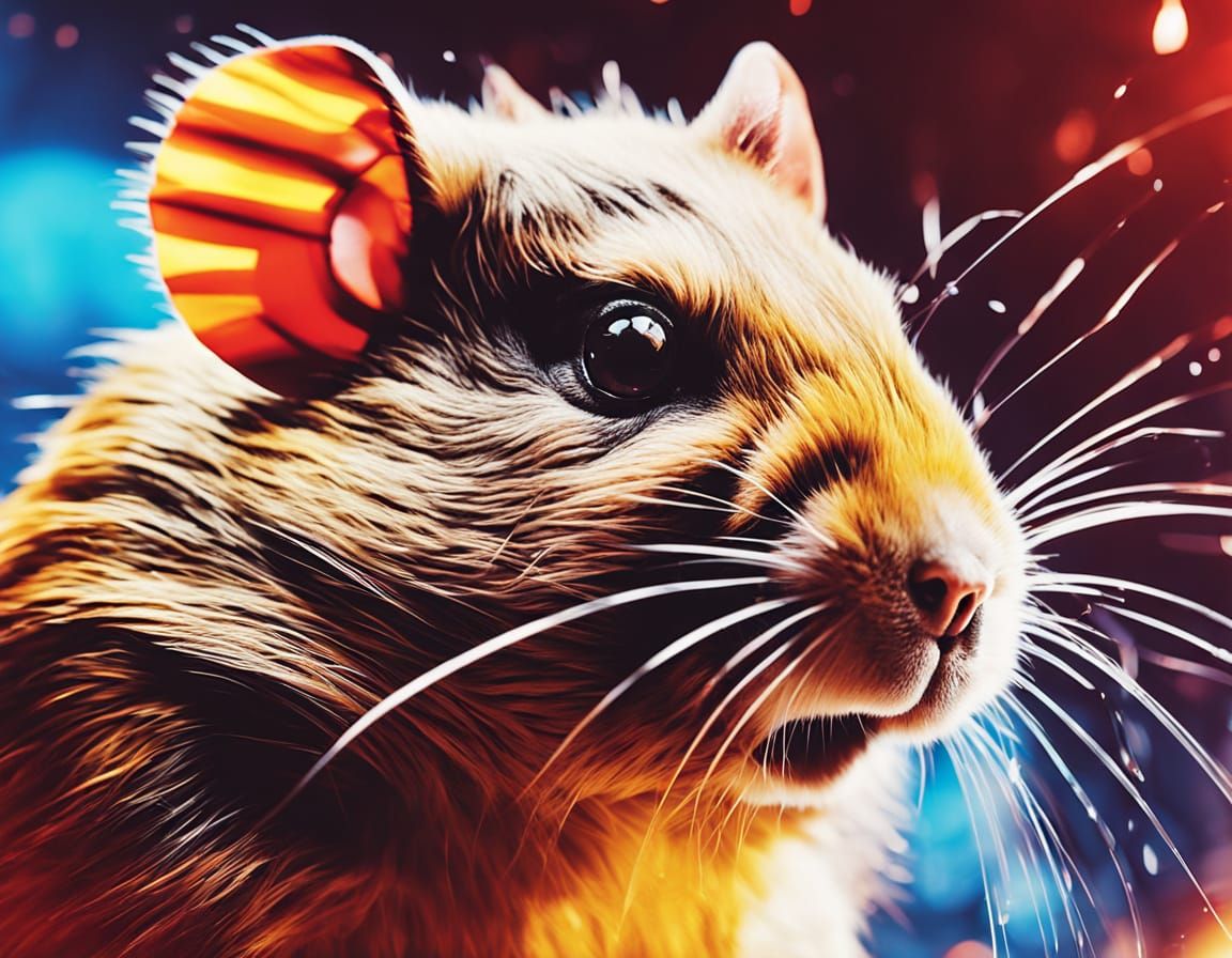 Hamster's Thrash Metal Concert: Extreme Close-Up