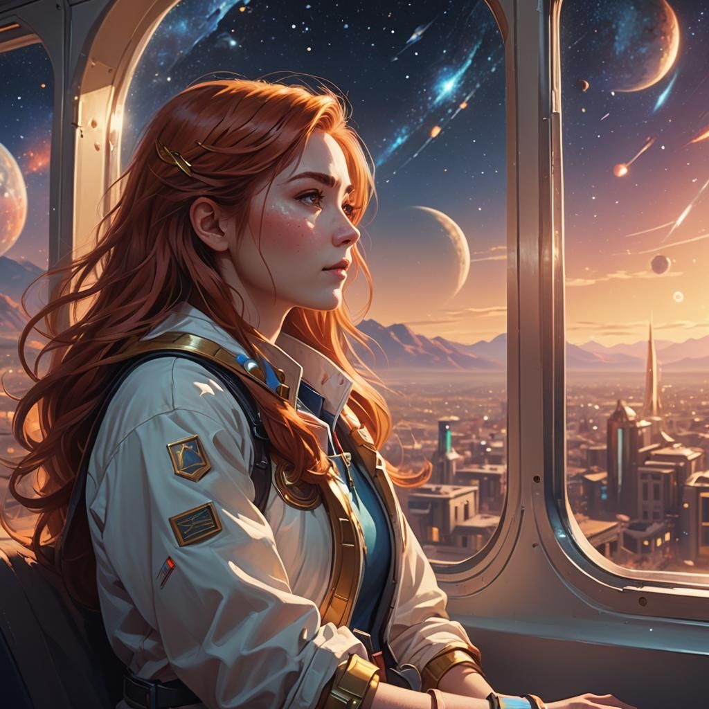 Auburn Woman's Space Voyage in League of Legends Style