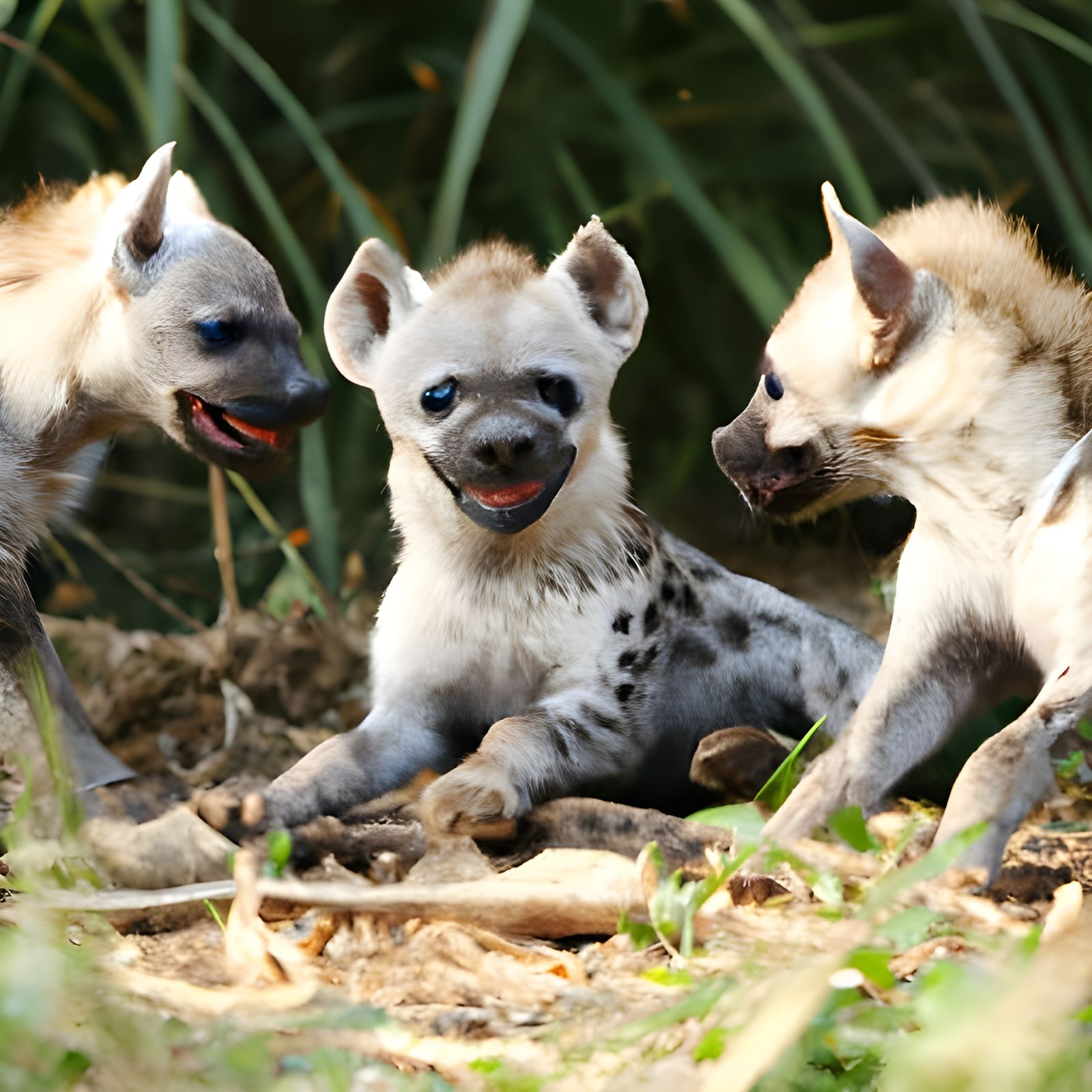 Adorable Hyena Pups Captured in Natural Light
