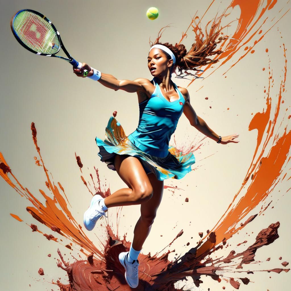 The beauty of tennis on a clay court