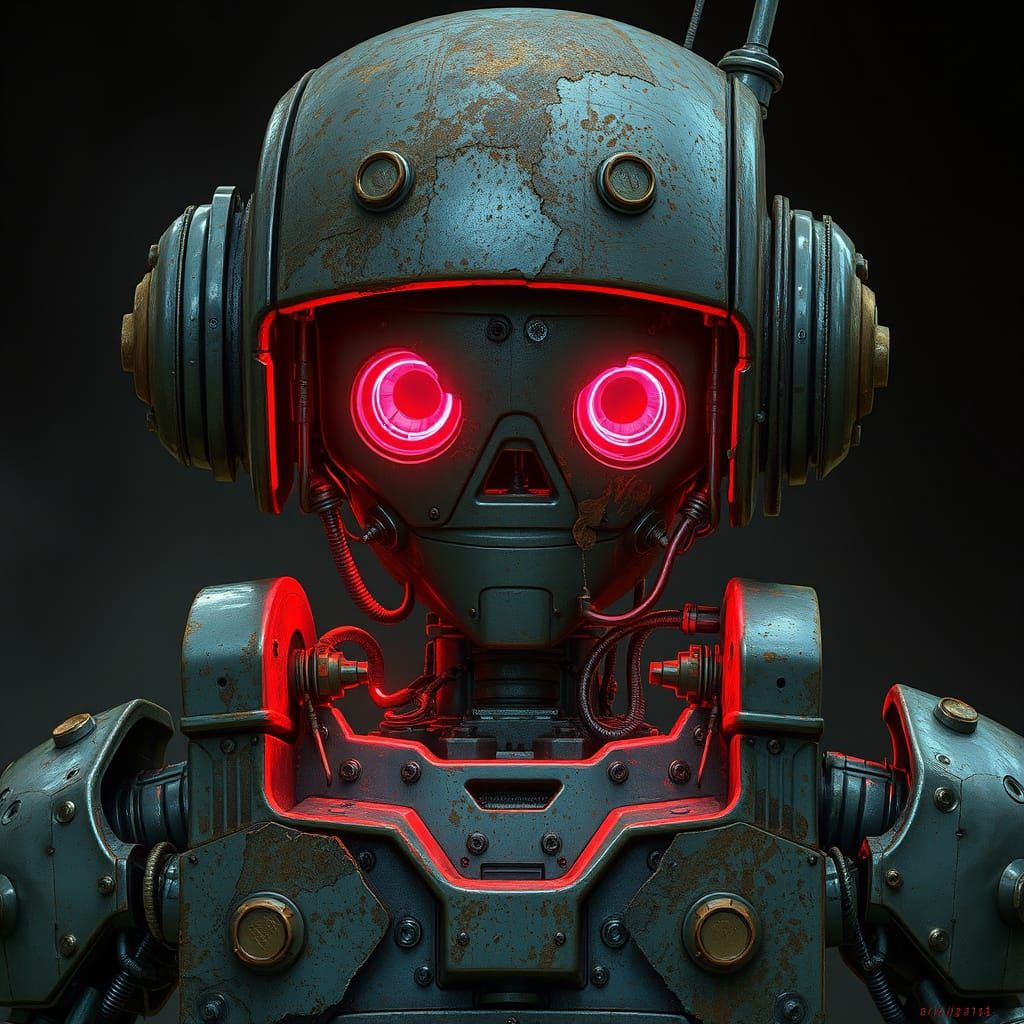 Cybernetic Relic: Weathered Android Mechanic