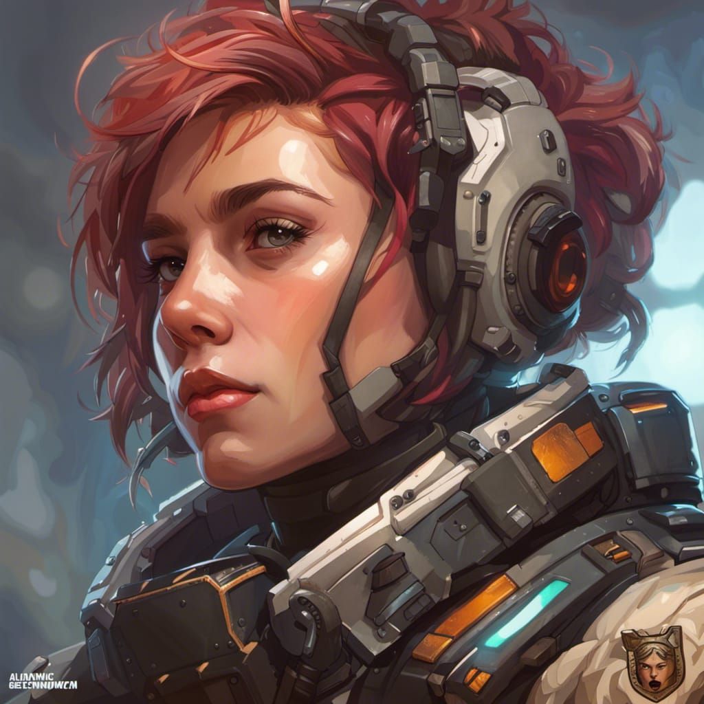 Punk Battletech Pilot Portrait in 8k Resolution