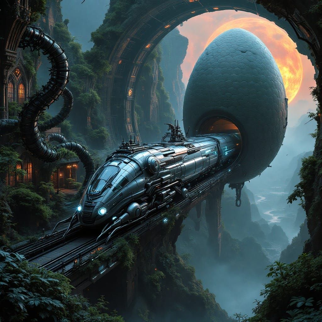 Biomechanical Freight Train-Hybrid Emerges from Tunnel into ...