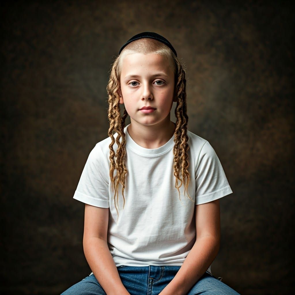 Surreal Hasidic Youth in Baroque Realism