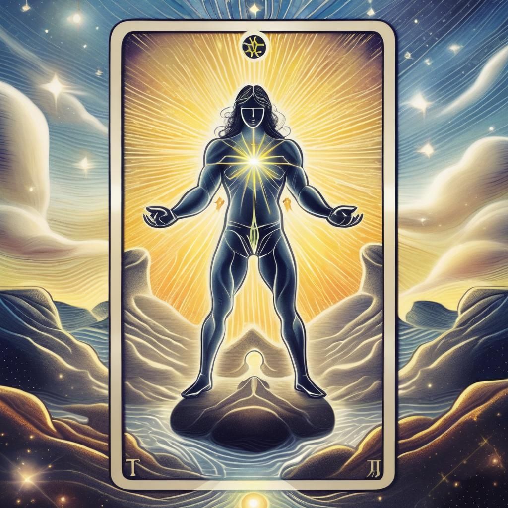 Luminous Tarot Card Representing Inner Strength