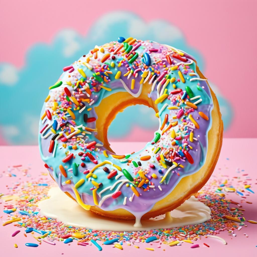 Pop Art Donut Man with Sprinkles