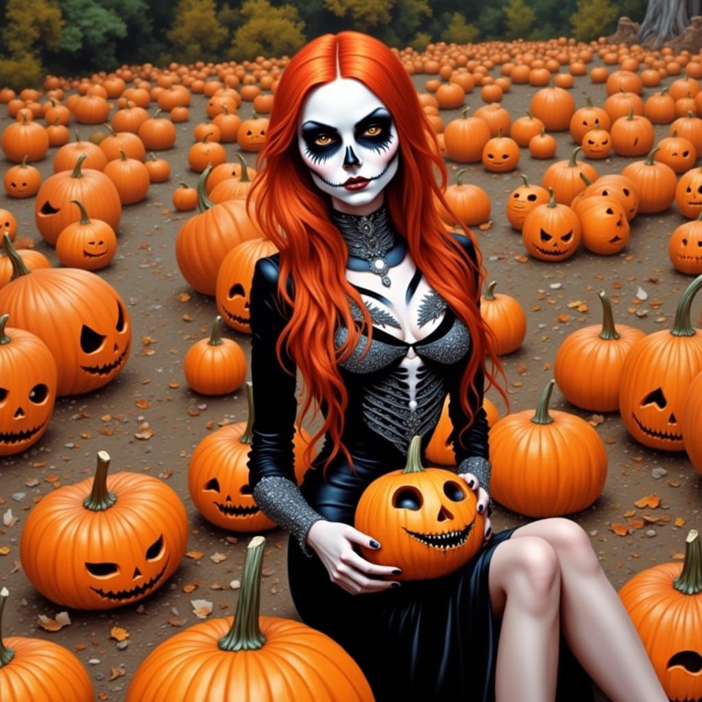 Sally Skellington as the Pumpkin Queen
