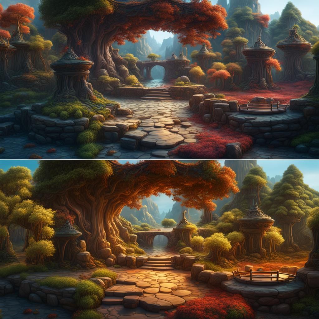 Find the Differences: A Puzzle in Fantasy Art