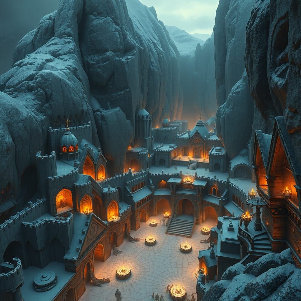 Majestic Saarthal: Ancient Nord City in Skyrim