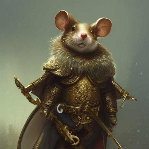 A Dazzling Victorian Mouse in Christmas Armour