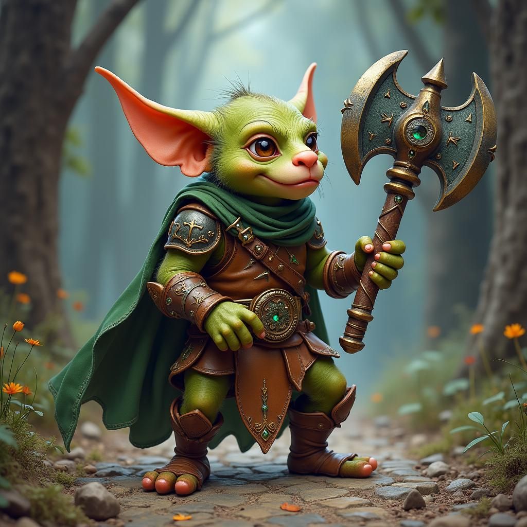 Goblin Cleric in Mystical Fantasy World
