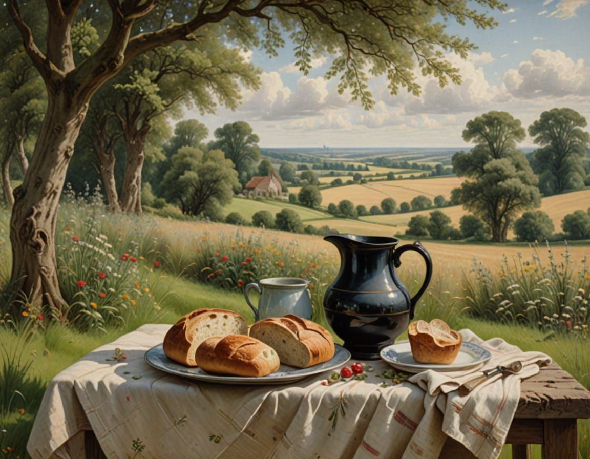 Idyllic Summer Serenity in Oil on Canvas