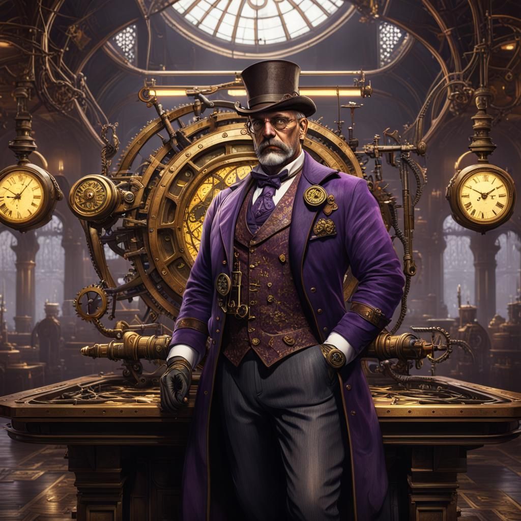 Steampunk CEO in Dark Fantasy Art Style