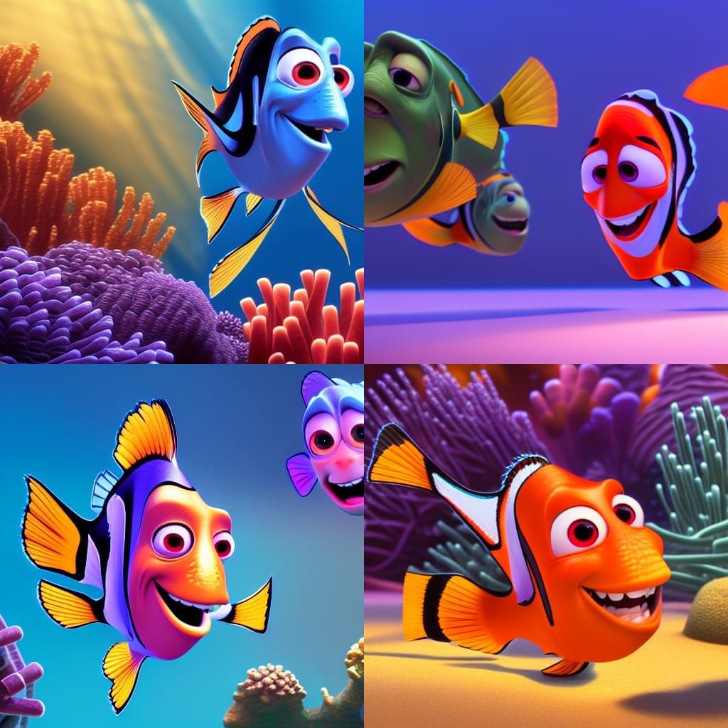 Finding Nemo in Bright 3D Digital Art