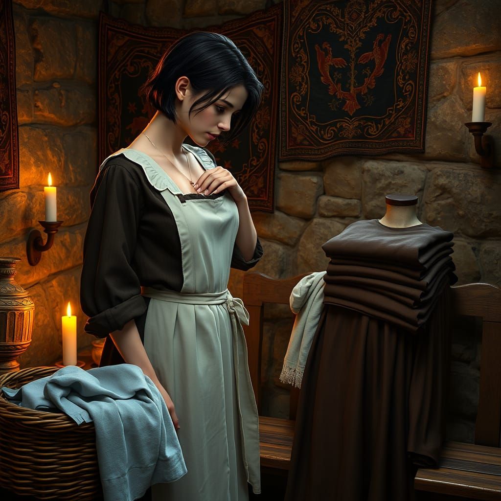 Medieval Fantasy Portrait in Candlelight