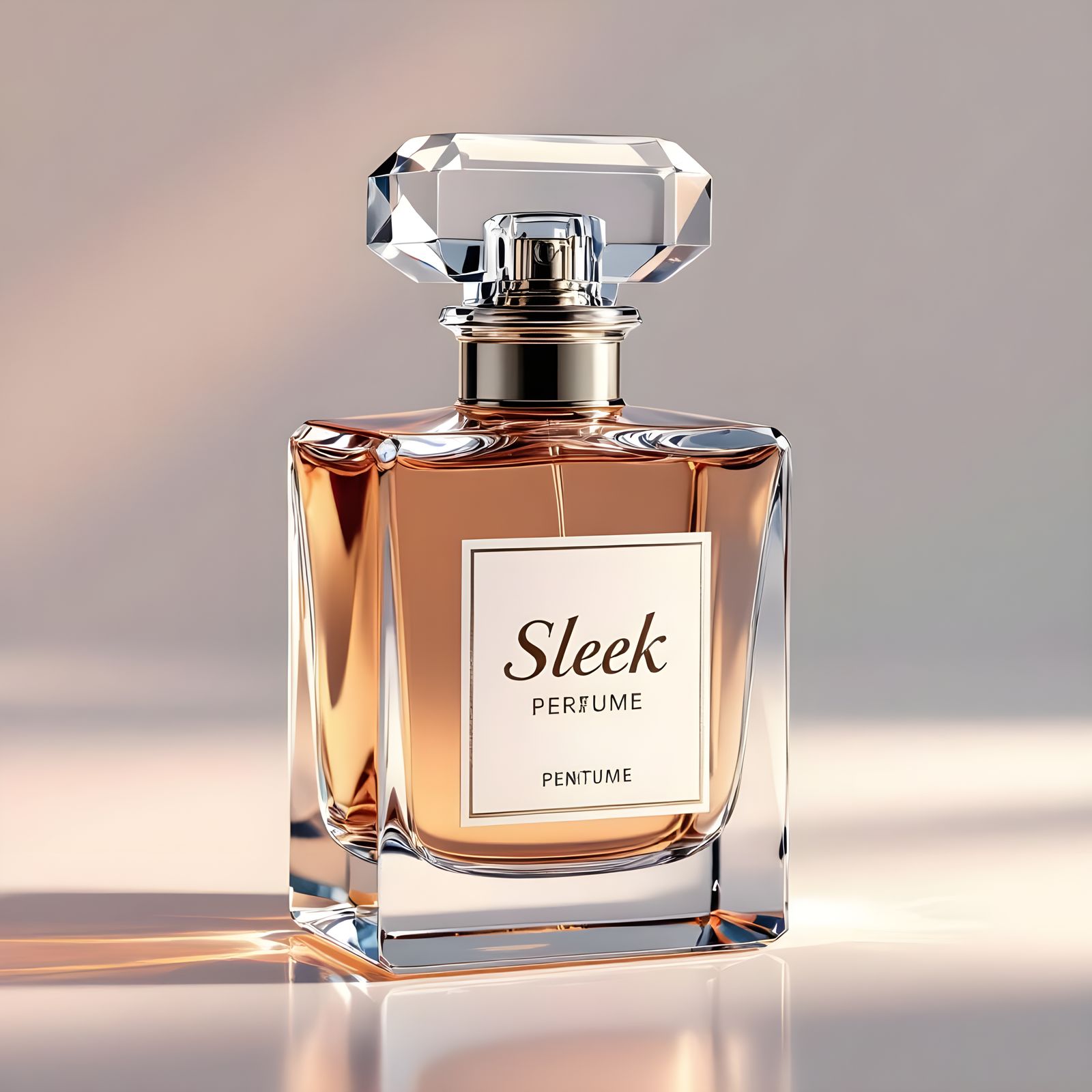 Sleek Modern Perfume Bottle with Crystal Stopper