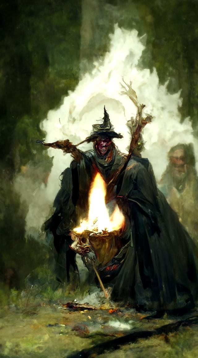Sinister Medieval Witch Burning by Rutkowski