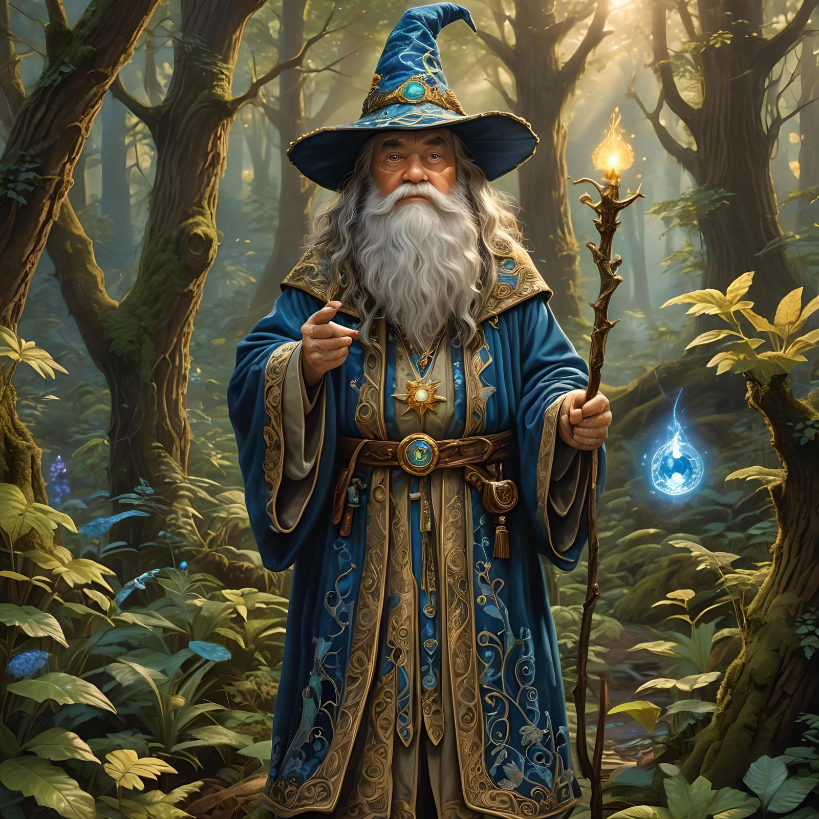 A captivating conceptual art piece featuring a mystical dwar...