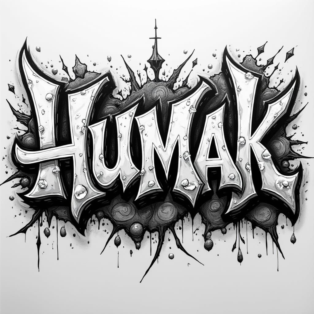 Wildstyle Graffiti in Bold, 3D Lettering