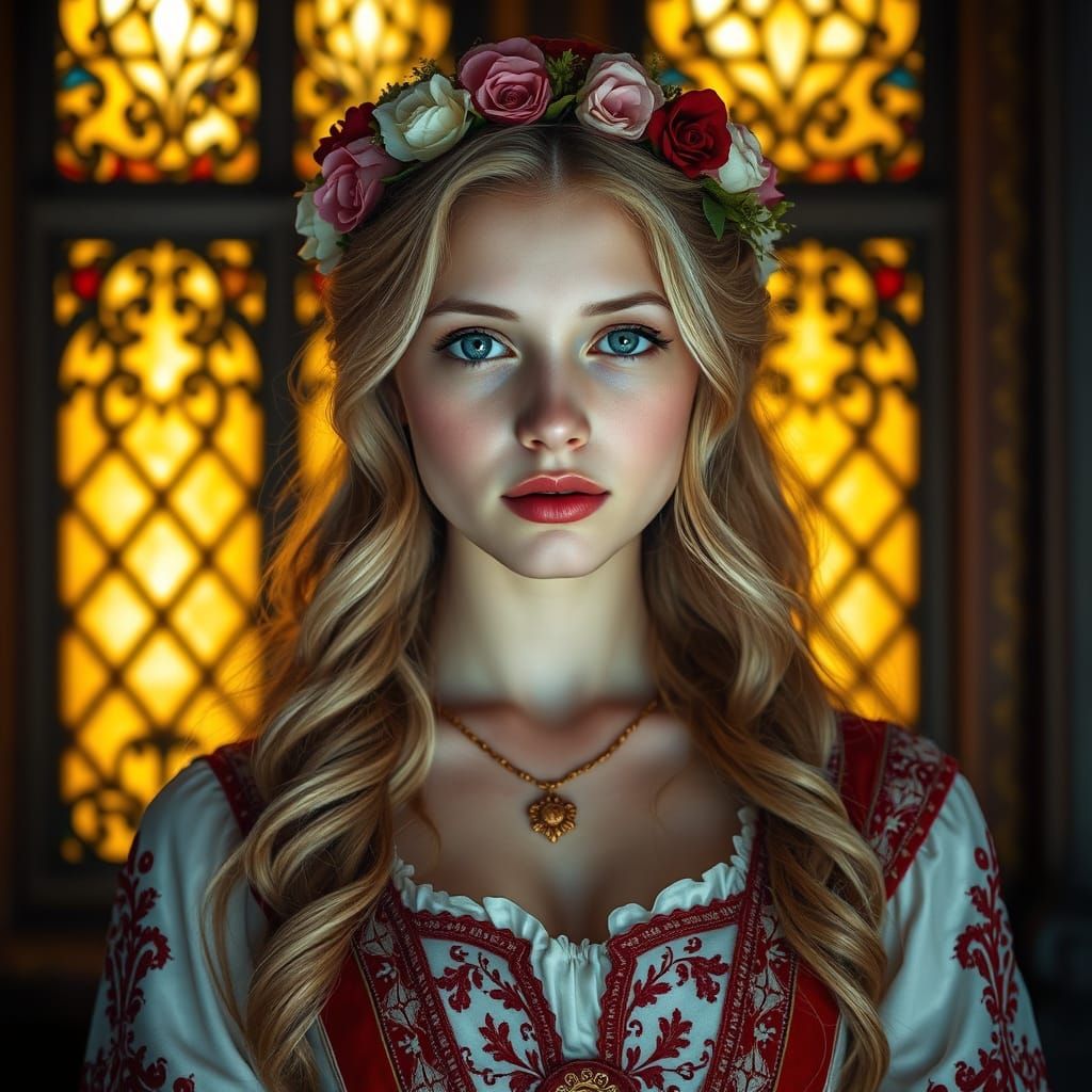 Ethereal Renaissance Beauty in Soft Focus