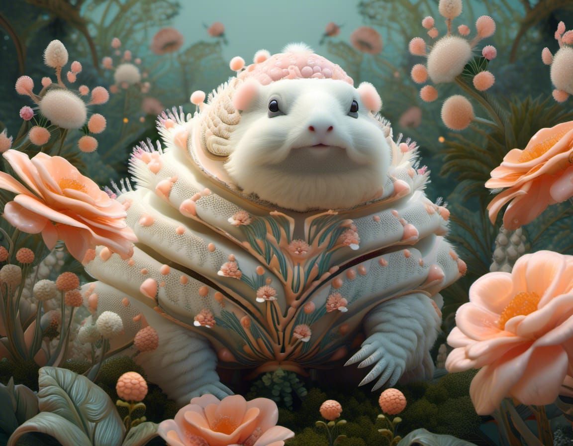 Peaches and Cream Furry Tardigrade