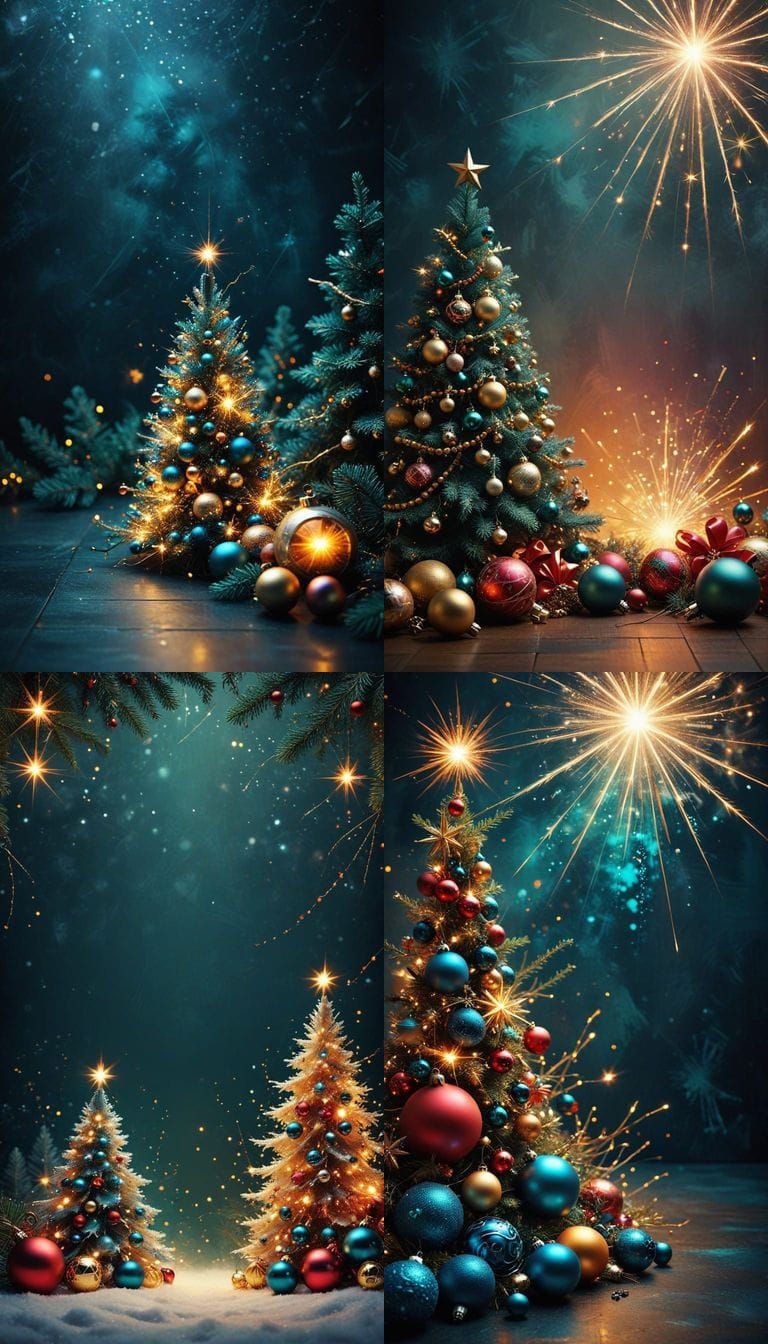 New Year's Story Backgrounds in Vibrant Abstract Style
