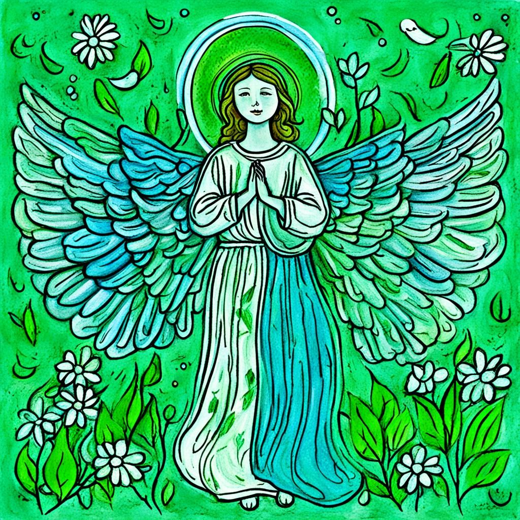Earth Day Angel Illustration