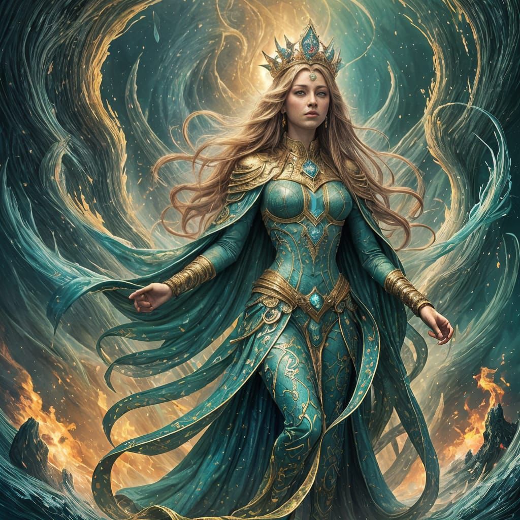 Psychedelic Queen of Heaven in Deep Ocean