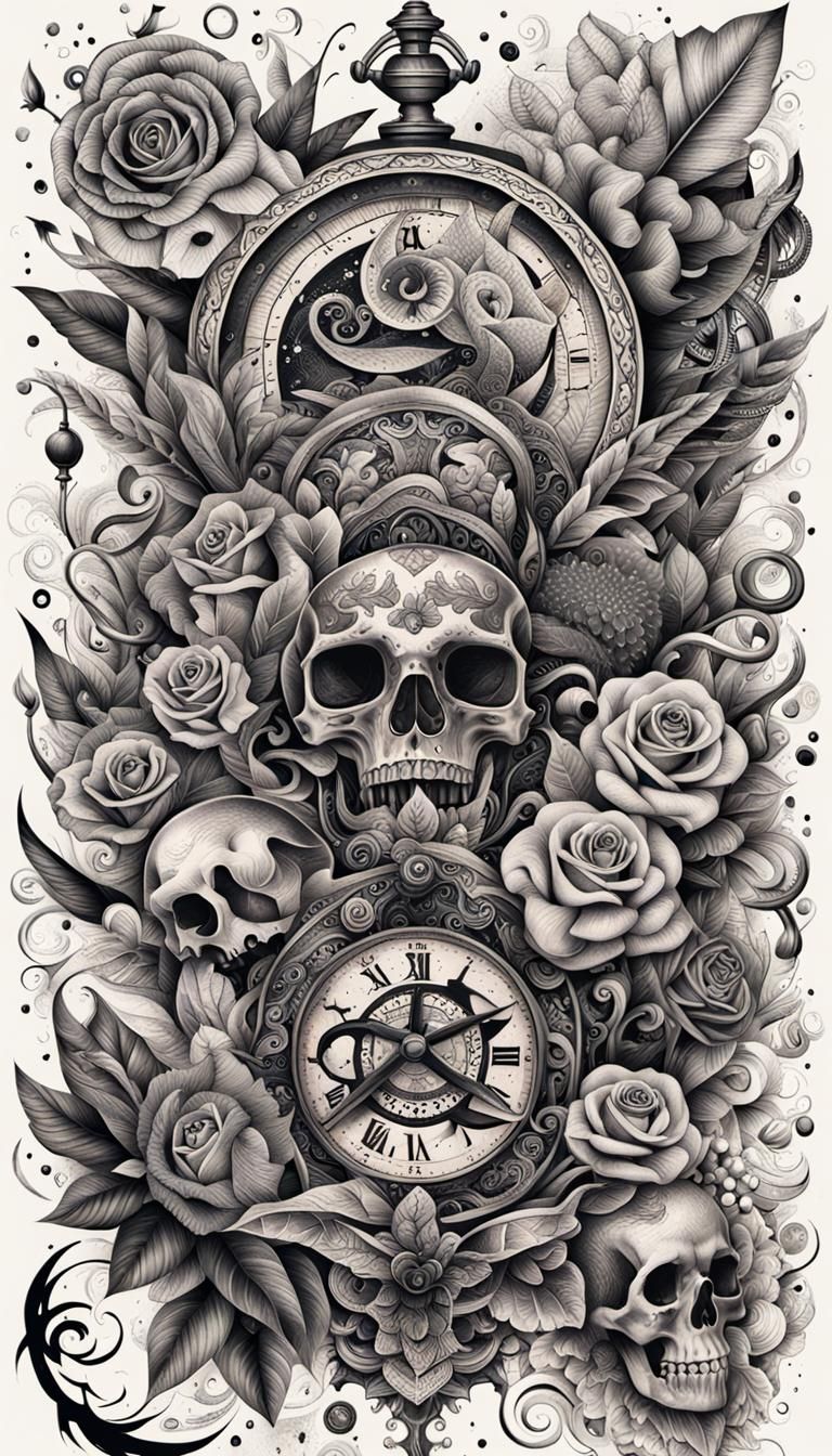 Elaborate Tattoo Collage Design