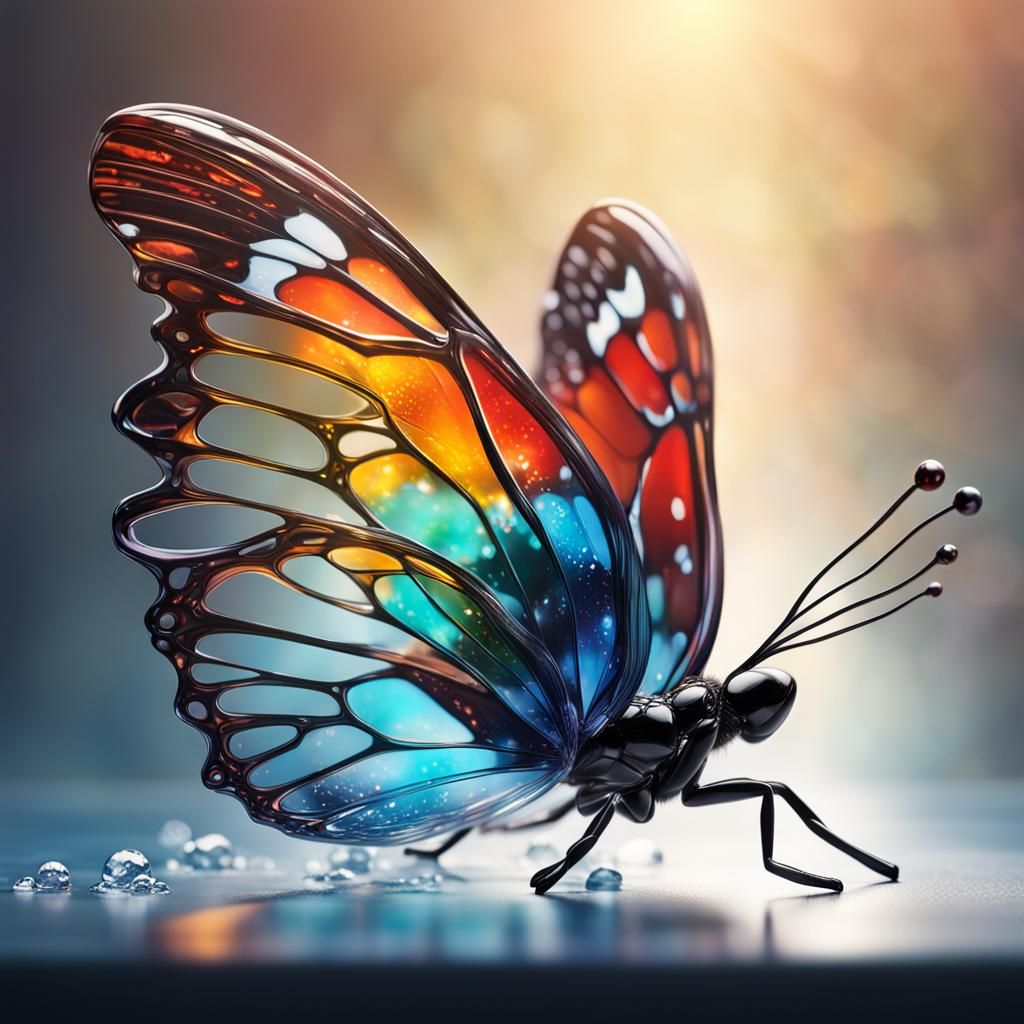 glass butterfly
