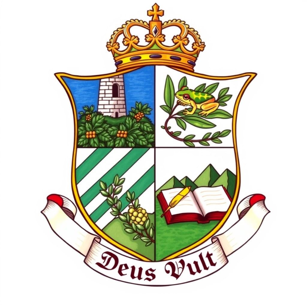 Iberian Shield with Family Heritage Symbols