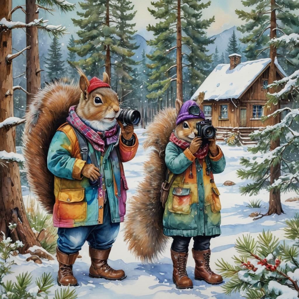 Squirrel Photographer Captures Winter Wonderland in Alcohol ...