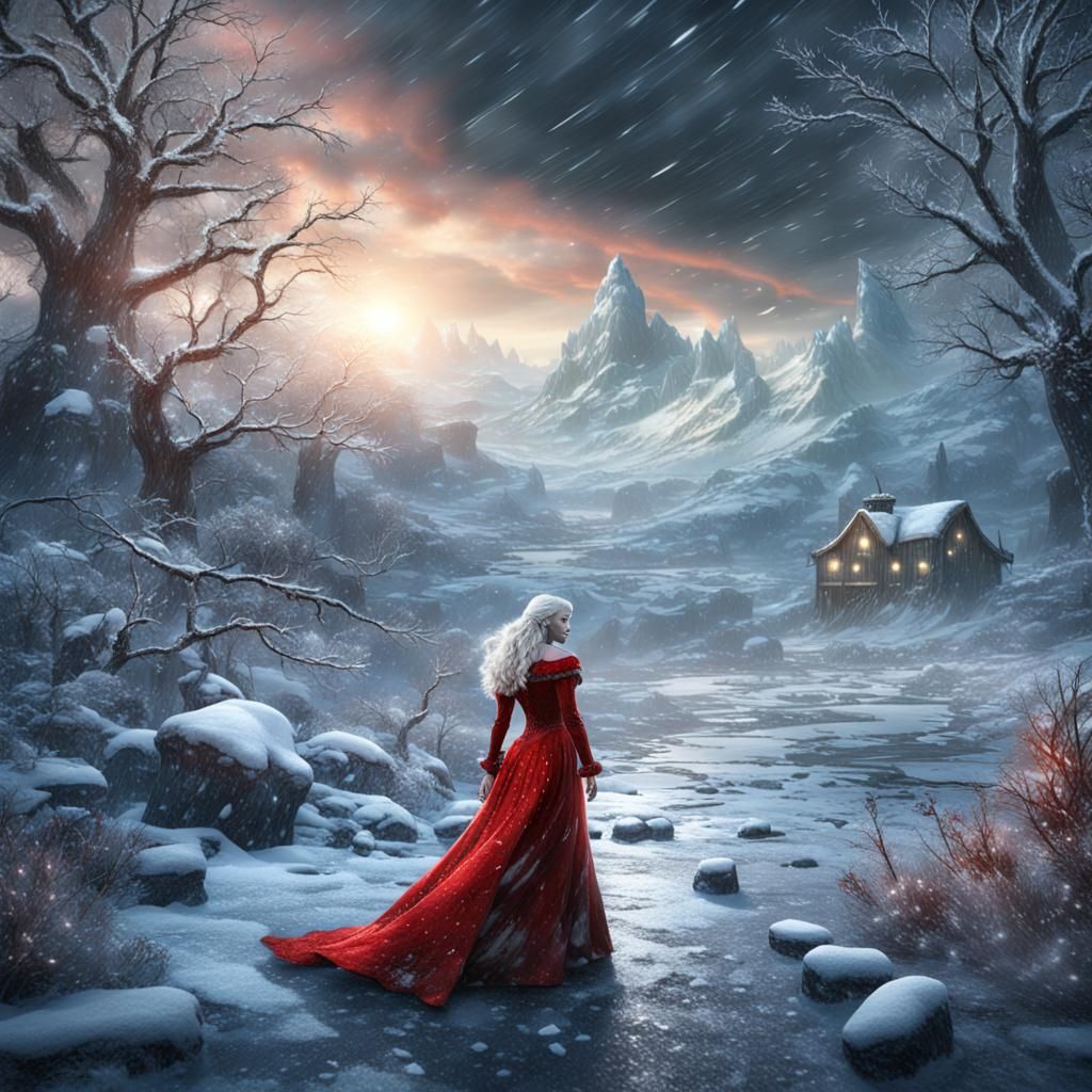 Icestorm in Iceland: Killer Frost in Red Dress