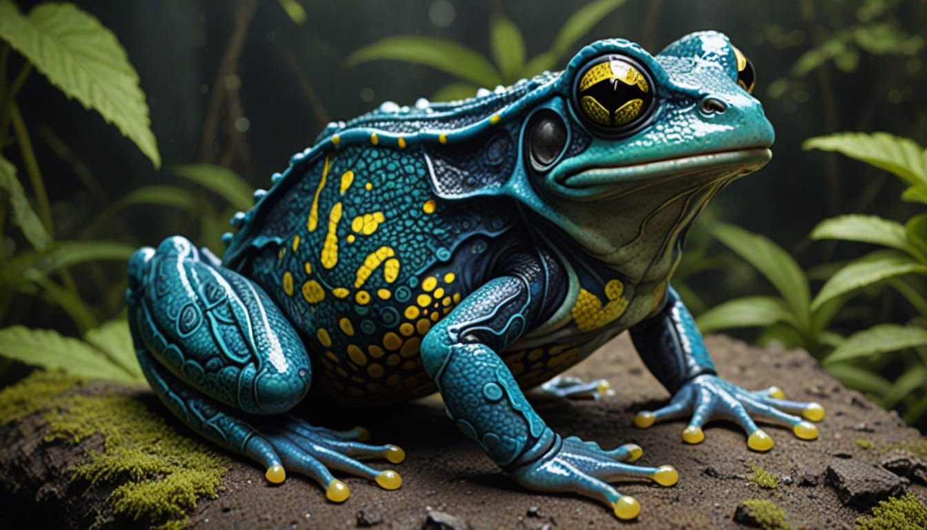 Dark Fantasy Dragon Frog Hybrid