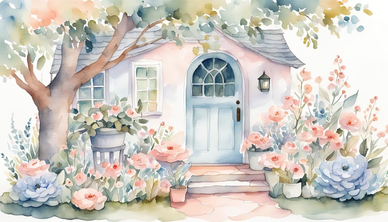 Create a watercolor illustration inspired by The Borrowers b...