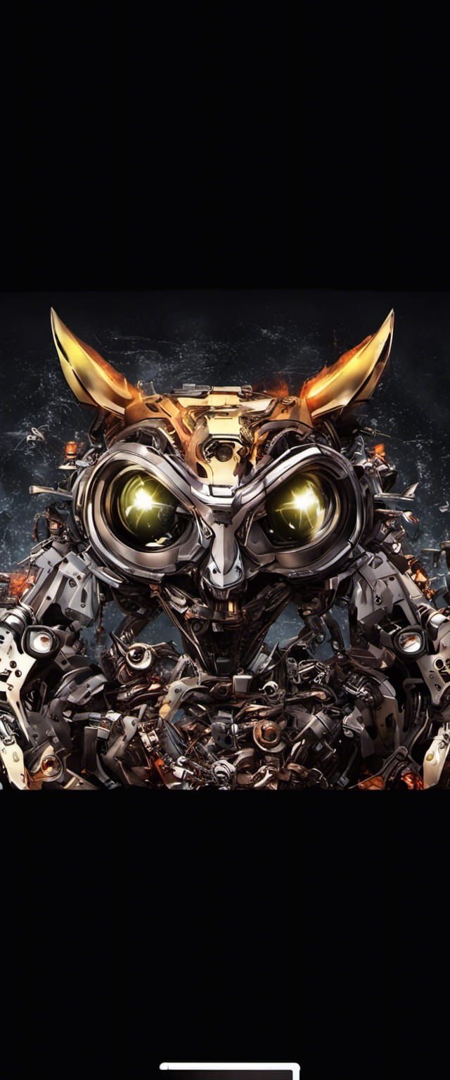 Animal Robot Face Wallpaper: AI Generated Art