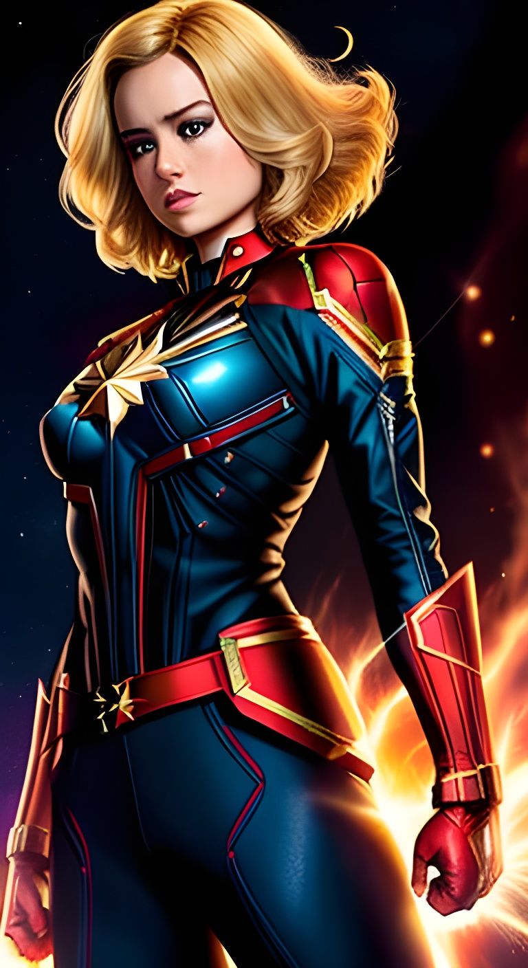 Dynamic Captain Marvel Digital Rendering