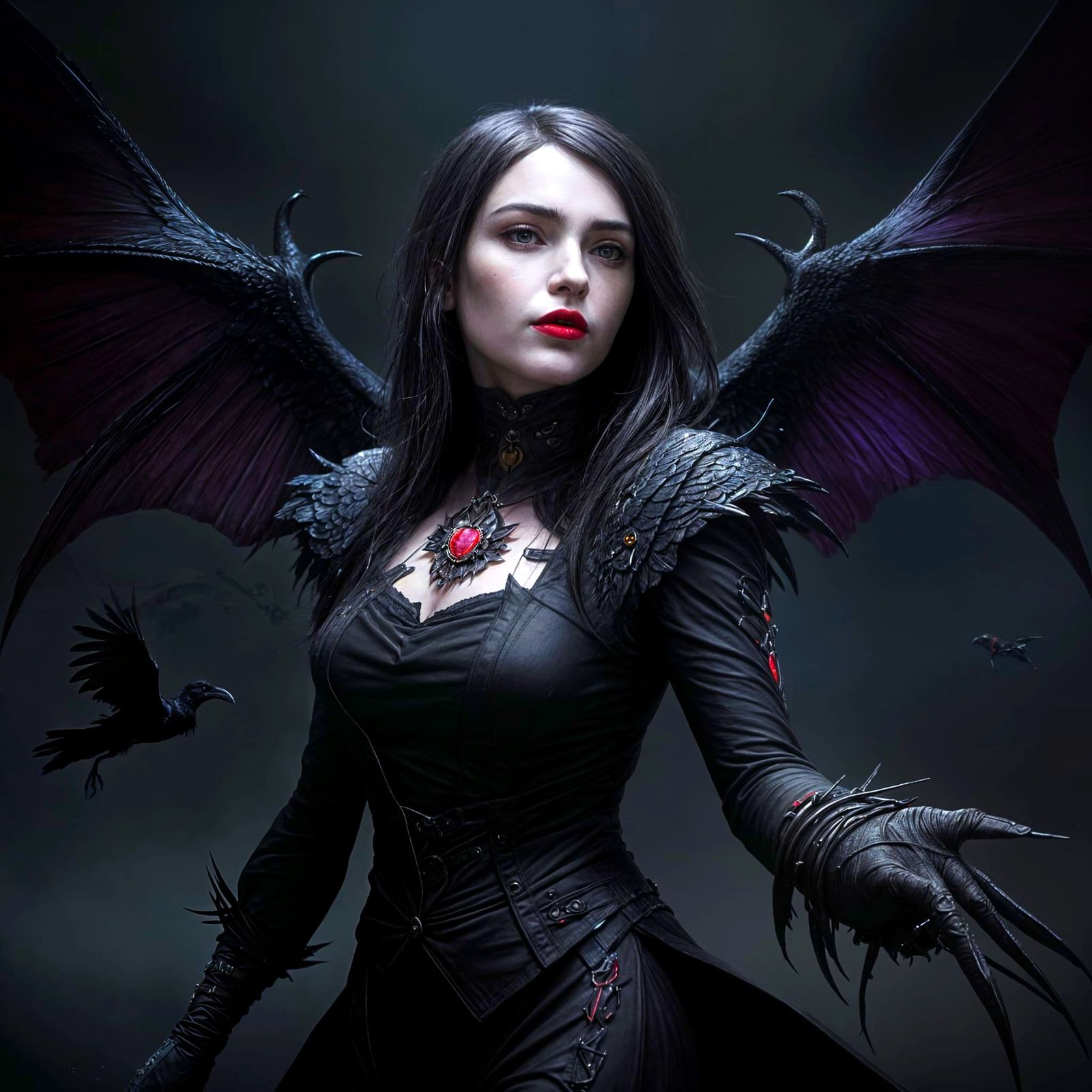 Ethereal Vampire Maiden Beckons Midnight Companion