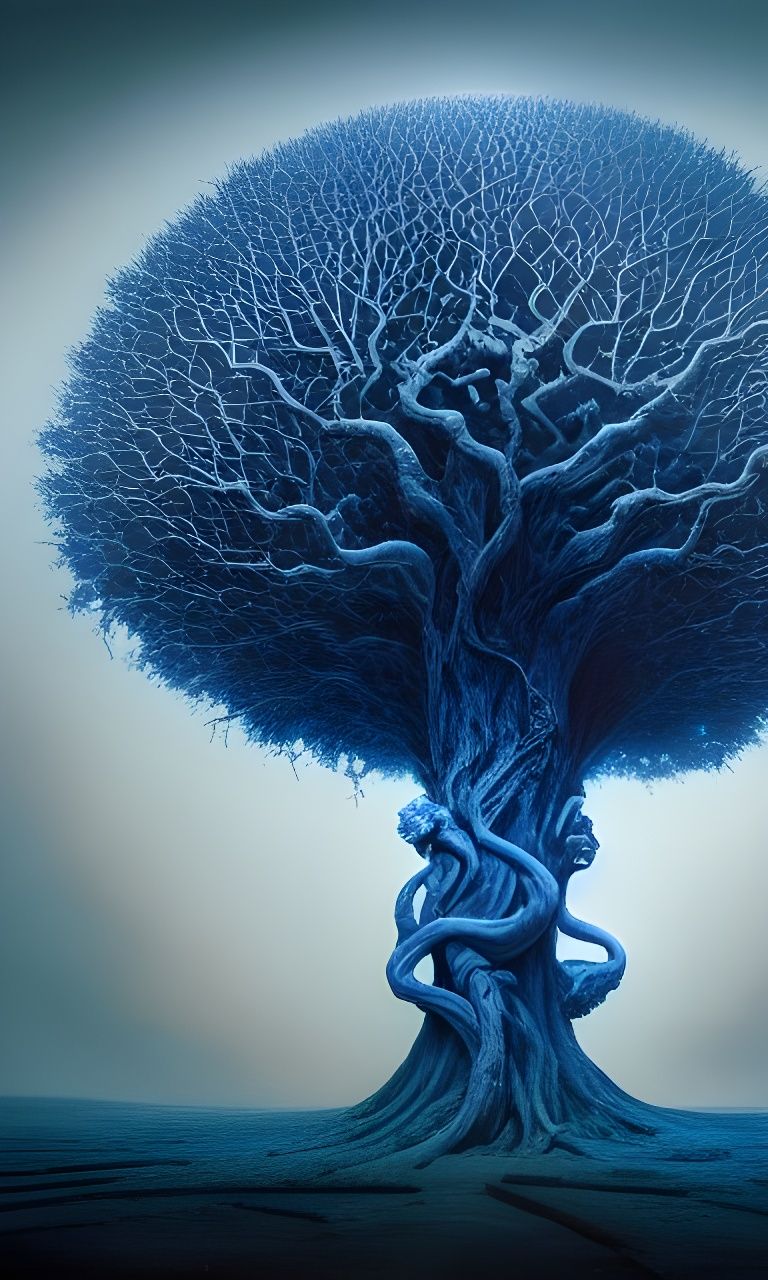 Gigantic Blue Tree Concept Art Masterpiece