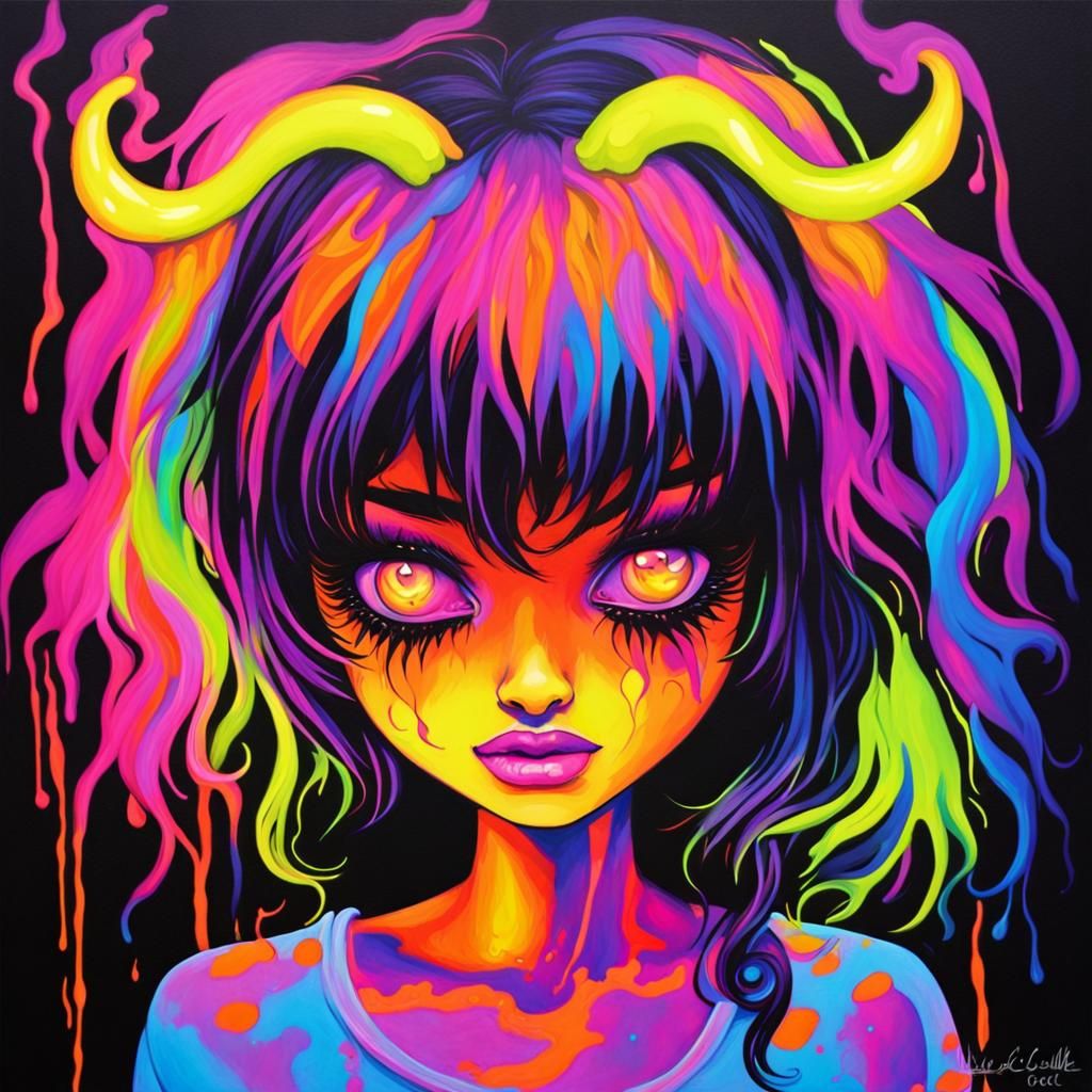 Cyberpunk Shadow Emotes Amidst Neon Inferno