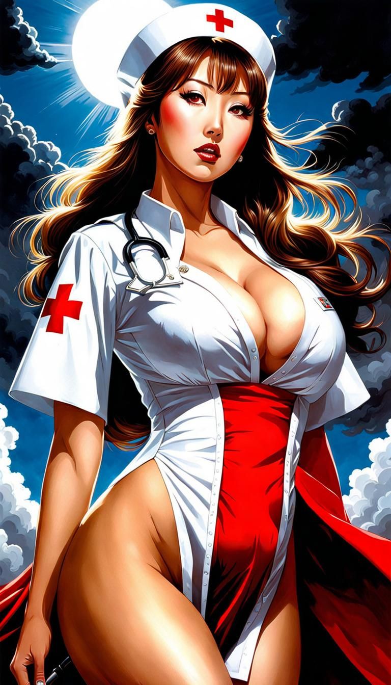 Sinister Nurse in Divine Horror Style
