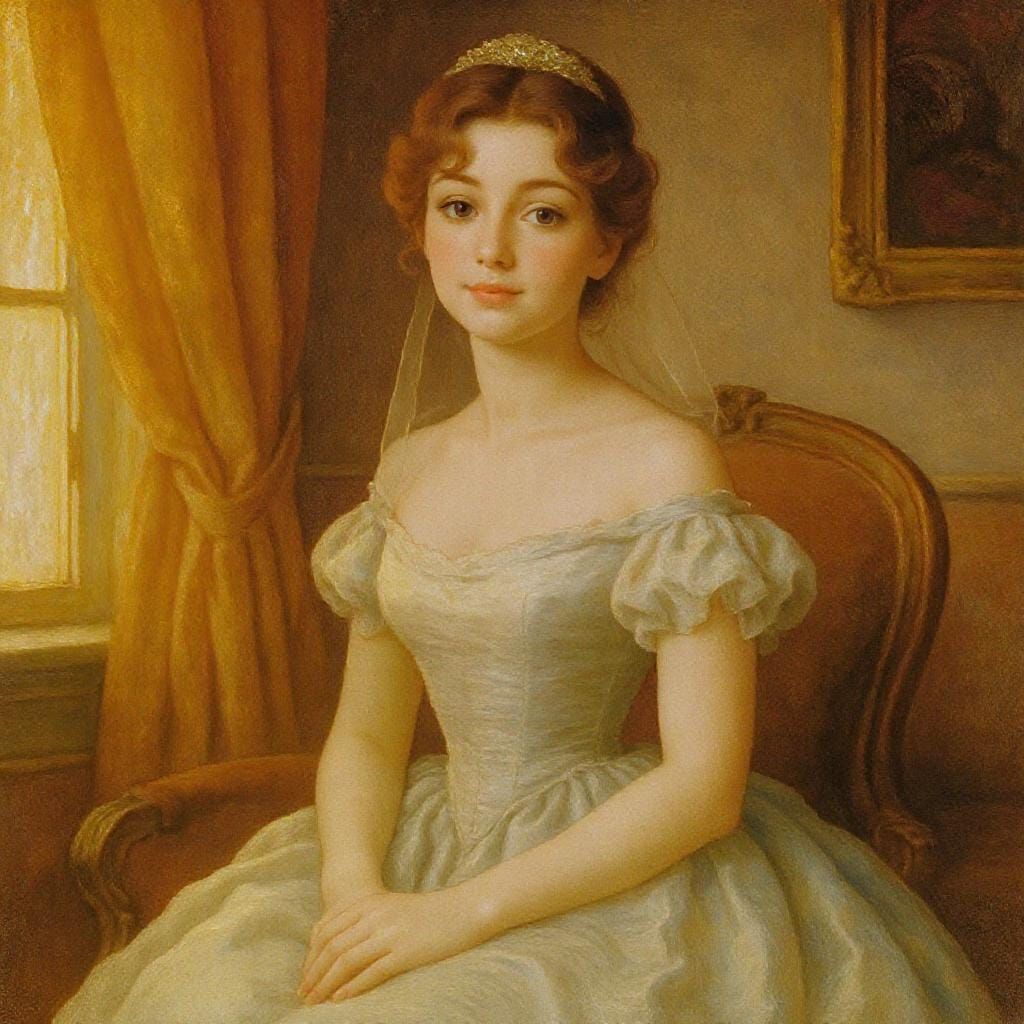 Elegant Portrait in Art Nouveau Style
