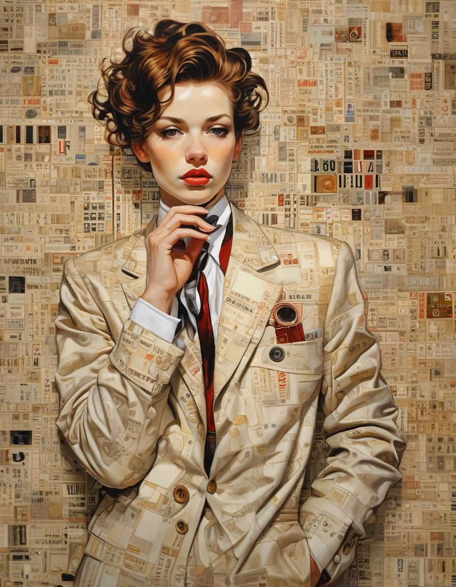 Binary Code Dream in Art Nouveau Style