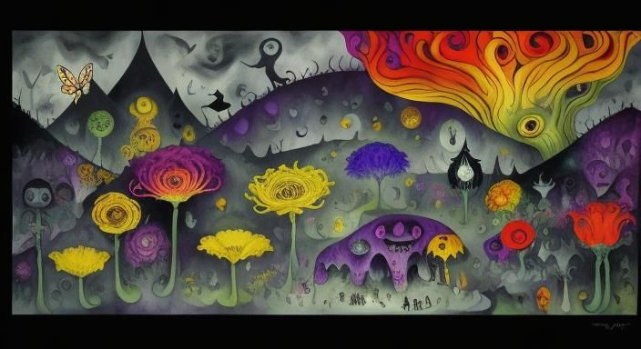 Winged Fairies in Dandelion Dreamscape