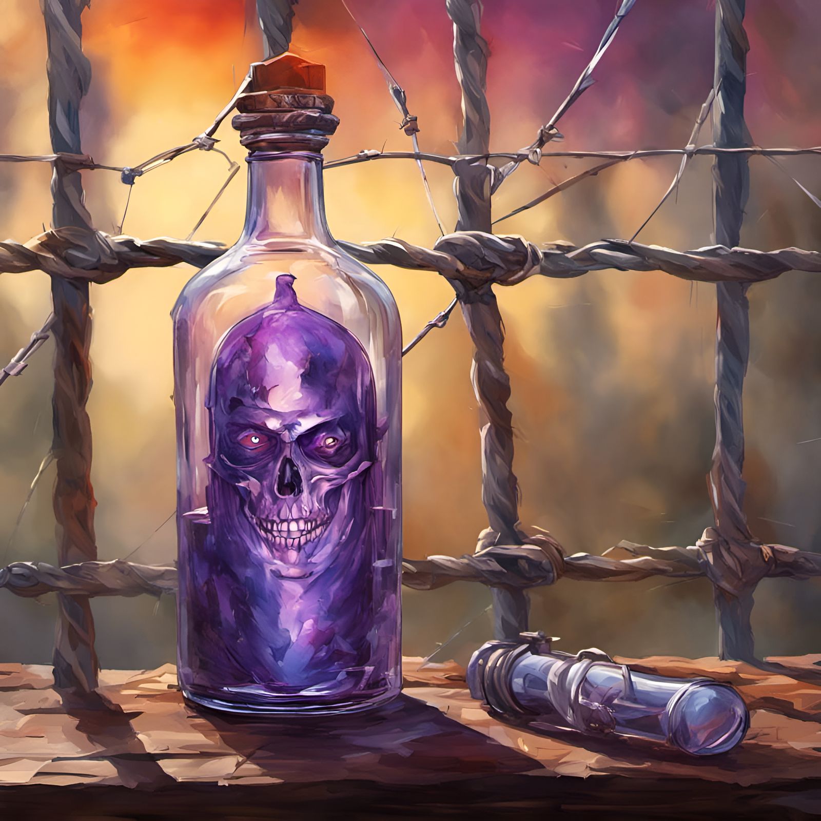 Evil Figure Trapped in Clear Bottle, Realism