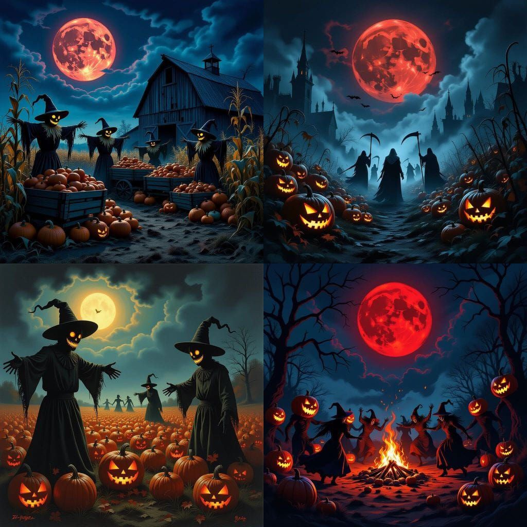 Nightmare Harvest Festival: Eerie Autumn Scene