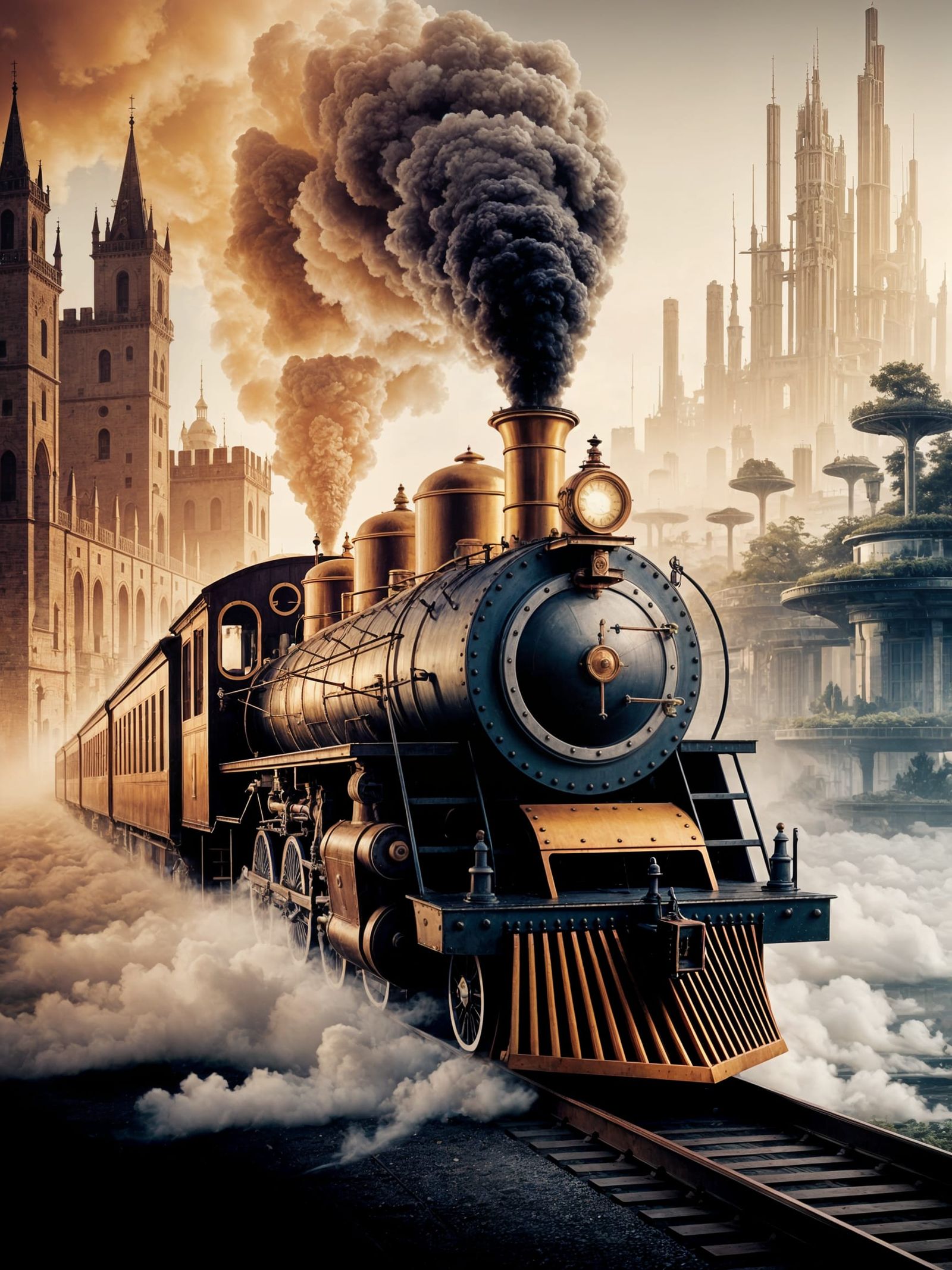 The Steam Train is a connection between the Middle Ages and the Future World