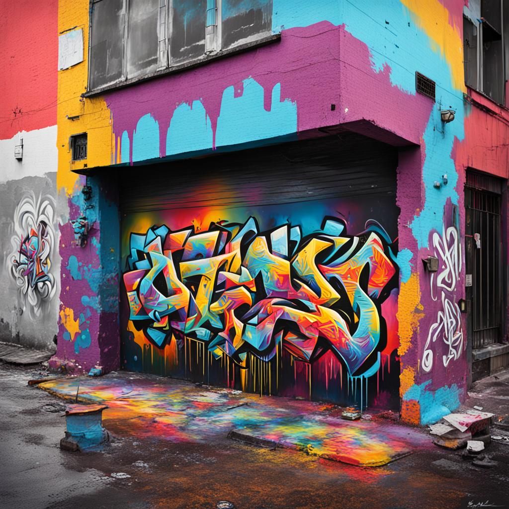 Monkey Without Pants in Graffiti Splash Art