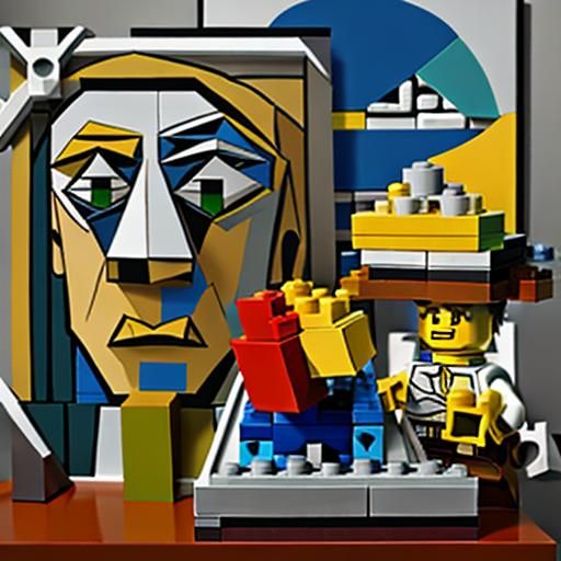 Picasso with lego blocks